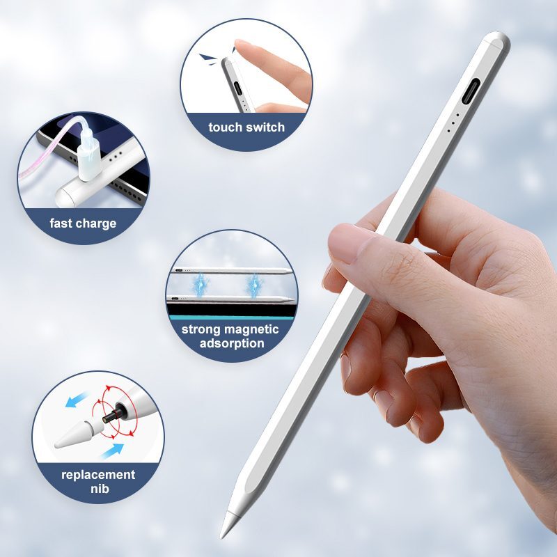 Active Stylus Pen for iPad with Palm Rejection iPad Pencil Extra Tip Compatible