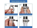 Stainless Steel Hose Clamps 60Pcs