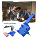 nzmegabuy blue woodworking doweling jig drill guide with metal bushings for precise 6mm, 8mm, and 10mm hole punching