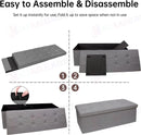 Storage Ottoman, Stable & Sturdy, Foldable Space Saver, Soft Sofa Sponge