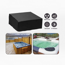 nzmegabuy black water-resistant square hot tub cover with UV protection and air vents for outdoor spa protection