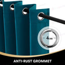 100% Blockout Curtain Eyelet  2PC Dark Teal * 4 Sizes