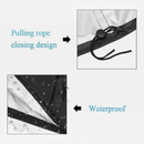nzmegabuy black water-resistant hot tub cover featuring an adjustable elastic hem cord and waterproof polyester fabric.