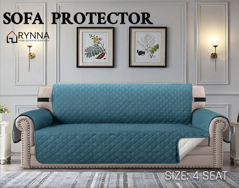 Sofa Covers Quilted Couch Lounge Protector  Waterproof ' Dark Teal *4 Sizes