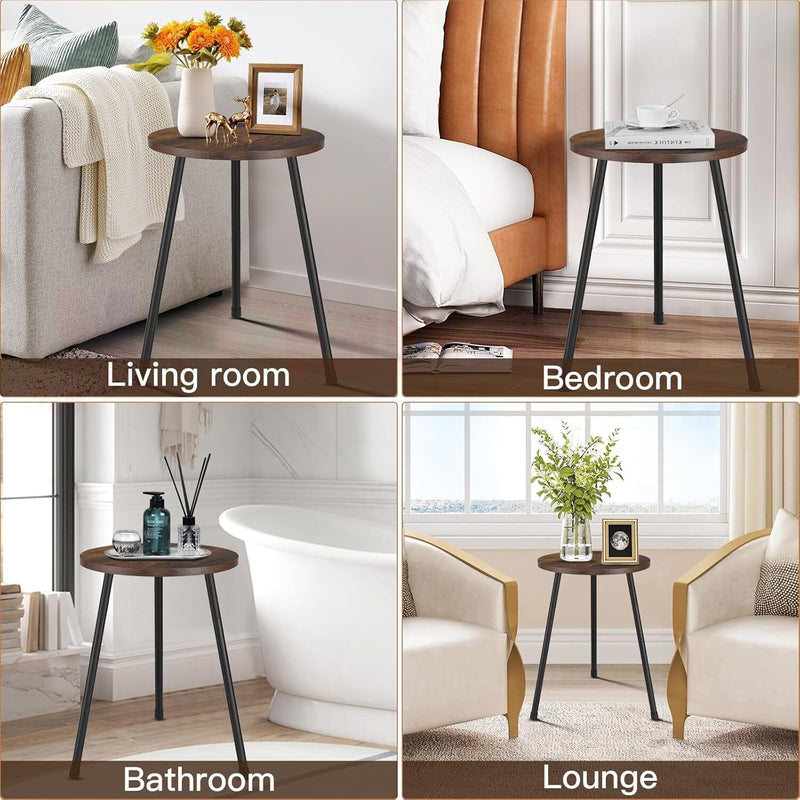 Side Table Bedside *Rimu + Black