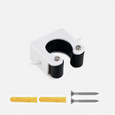 nzmegabuy white and black PC plastic mountain bike wall mount hook with included mounting screws and wall anchors