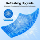 nzmegabuy blue double layer gel honeycomb seat cushion for cooling comfort and pressure relief