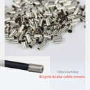 nzmegabuy 100-pack of 5mm silver metal bike cable housing end caps for brake cable maintenance and protection