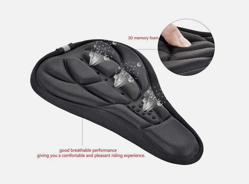 3D Bike Seat Cover Silicone Cushion Pad