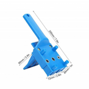 nzmegabuy blue woodworking doweling jig drill guide with metal bushings and dimension labels for DIY projects