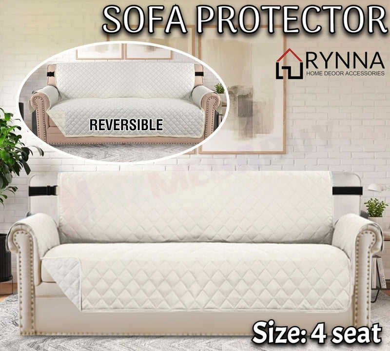 Sofa Covers Quilted Couch Lounge Protector  Waterproof * Ivory , 4 Sizes