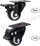 50mm Swivel Caster Wheels – Polyurethane Light Duty Transport Wheels