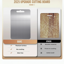 nzmegabuy stainless steel cutting board compared to a worn wooden board, highlighting durability and hygiene.