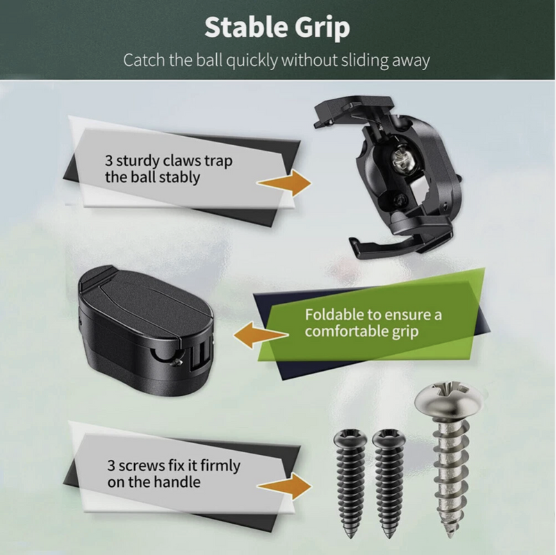 2 Golf Ball Pick Up Tool Retriever Putt Retriever Back Saver For Putter Grip