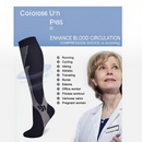 nzmegabuy 20-30mmHg graduated compression socks in black with grey accents, suitable for sports and travel support.