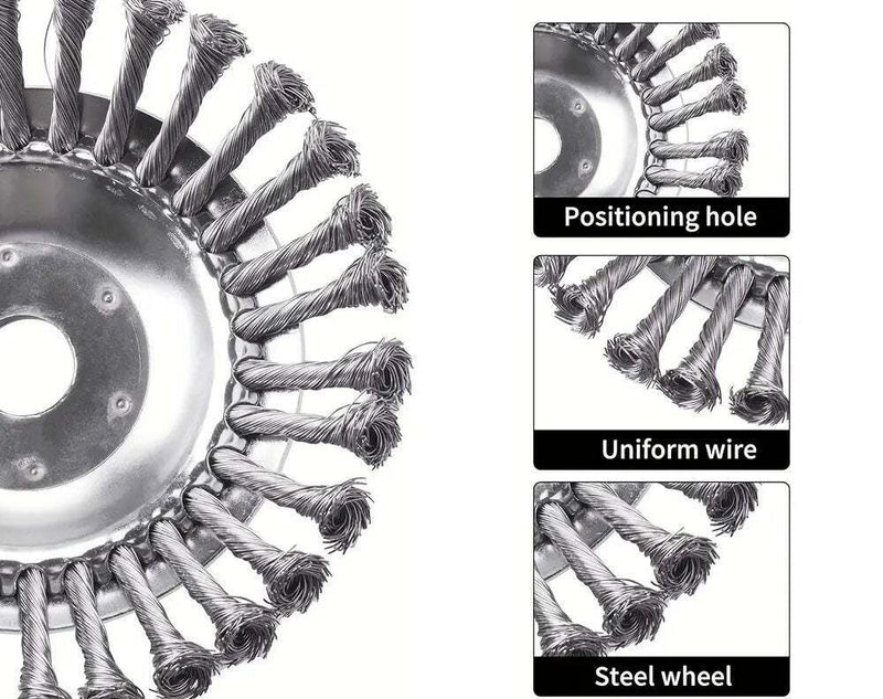 8 Inch Steel Wire Brush Cutter Trimmer Head Sets In Stock Deal