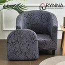 Tub Chair Cover + Cushion Cover Mia Grey * 2 Sizes