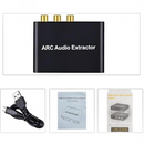 nzmegabuy HDMI ARC audio extractor with multiple output ports, including power cable, manual, and retail packaging.