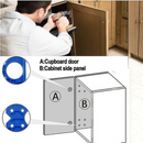 nzmegabuy 35mm hinge hole saw kit with guide jig being used by a man to drill a cabinet door for hinge installation