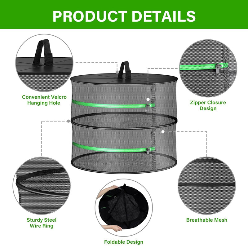 DRYING NET LARGE SHELF HYDROPONIC HANGING GROW HERB PLANT DRY RACK