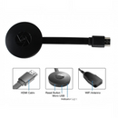 nzmegabuy MiraScreen G2M wireless HDMI display dongle with USB cable, reset button, and external WiFi antenna