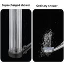nzmegabuy high-pressure handheld shower head comparing powerful supercharged water spray to an ordinary shower head