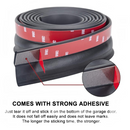 nzmegabuy black rubber garage door bottom seal strip with strong adhesive backing for weather protection