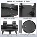 Side Table Bedside Metal *Metal top + Black