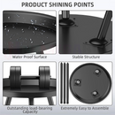 nzmegabuy black round metal side table features showing waterproof surface, stable structure, and easy assembly.