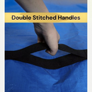 nzmegabuy heavy duty blue tarp mattress storage bag featuring a reinforced double stitched black carrying handle