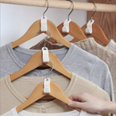 nzmegabuy white plastic clothes hanger connector hooks cascading on wooden hangers to save closet space