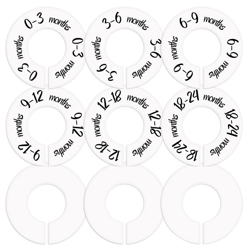 Blank Closet Size Dividers size tag