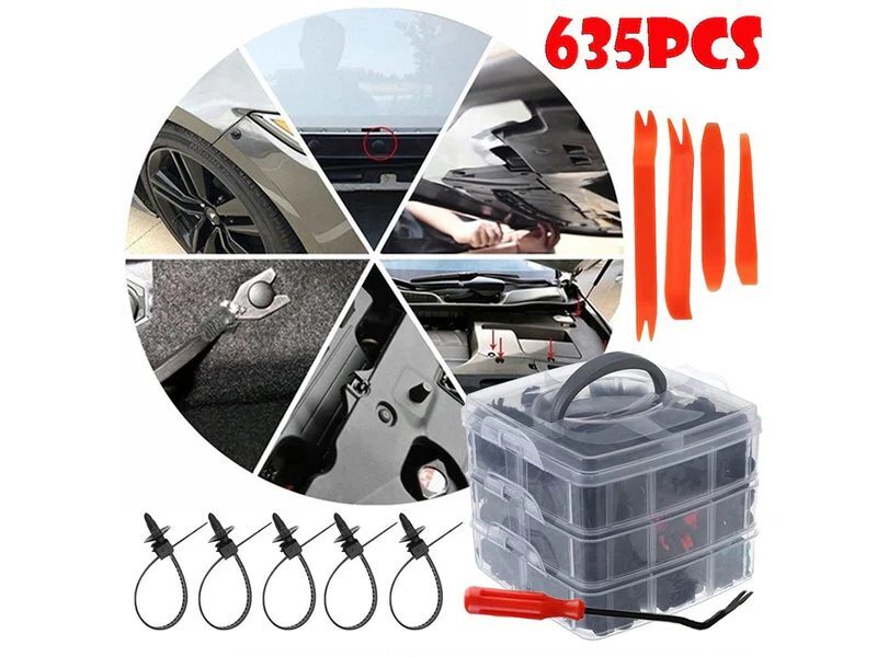 635pcs Car Trim Body Clips Kit Fastener