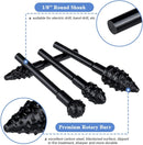 10PCS Drill Bits 1/4" Round Shank Rotary Burr Set Wood Rasp File Drill Bits