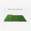 nzmegabuy 3-in-1 golf practice mat with three distinct artificial turf textures for driving, chipping, and putting.