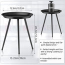 Side Table Bedside Metal *Metal top + Black