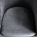 Tub Chair Cover + Cushion Cover  VELVET   Dark Grey