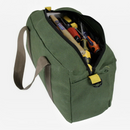 nzmegabuy green heavy-duty waterproof canvas tool bag with a sturdy handle and open zippered compartment