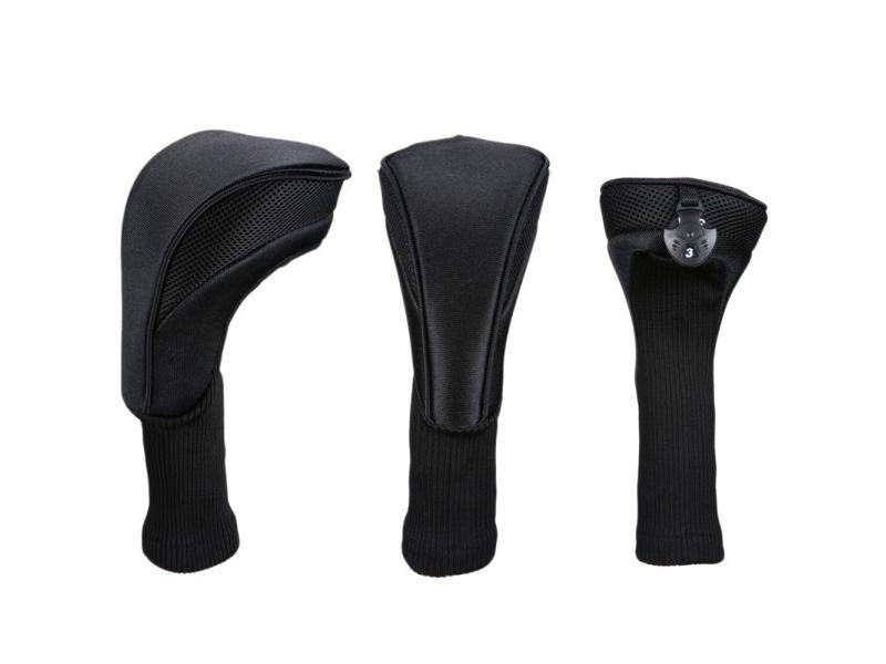 3pcs Golf Club Head Covers Set Fairway Woods Headcovers Long Neck