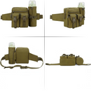 nzmegabuy army green tactical waist pack made of 800D Oxford fabric with multiple pockets and a bottle holder.