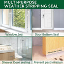 Weather Seal Window Silicone Sealing Strip Door Garage Stripping Tape*2 Sizes