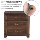 nzmegabuy set of 12 bronze shell-shaped cabinet drawer pulls installed on a wooden nightstand with mounting screws