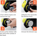 6-Pack Ryobi ONE+ Trimmer Spools with Cap