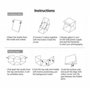 nzmegabuy portable photo studio light box assembly and folding instruction diagram for easy setup