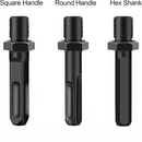 nzmegabuy firewood log splitter drill bit handles including square, round, and hex shank options in high carbon steel