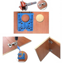 nzmegabuy 35mm Forstner hinge hole saw kit with blue plastic jig and steel drill bit for precise cabinet installation