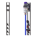nzmegabuy black cast iron freestanding floor rack for Dyson cordless vacuum cleaners with accessory storage hooks