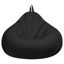 nzmegabuy black corduroy bean bag cover in a 100x120cm size with a durable handle and reinforced stitching