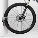 nzmegabuy black mountain bike wall mount hook holding a bicycle wheel with an integrated hook for keys