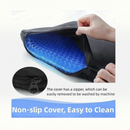 nzmegabuy double layer blue gel honeycomb seat cushion with a removable black zippered non-slip cover